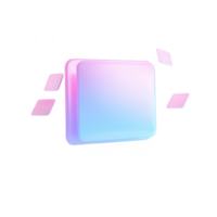 A vibrant and modern graphic element design in pastel colors for digital art projects. png