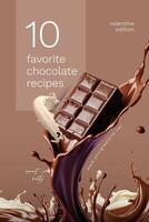 Brown Top 10 Favorite Valentine Chocolate Recipes Pinterest template