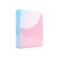 Colorful abstract shape with smooth gradient and glossy finish for creative projects. png