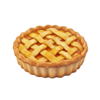 Delicious homemade apple pie with a golden crust and lattice design. png
