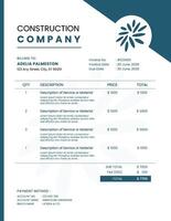 Blue Modern Minimalist Construction Company Name template