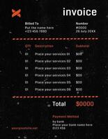 Black Construction Company Invoice Template