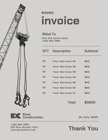 Gray Construction Company Invoice Template