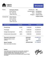 Architect Invoice Template