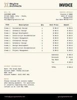 Architect Invoice Design template