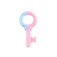 Modern key design, featuring a blue and pink gradient, symbolizing security and access. png