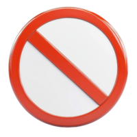 A circular no entry sign with a red border and a white center, symbolizing restrictions. png