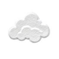 A fluffy white cloud isolated on a blank background, representing tranquility. png