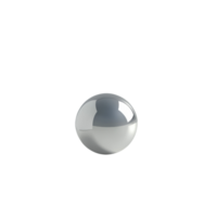 A sleek, reflective 3D sphere on a minimalist background. png