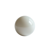 A sleek, minimalist white sphere with a smooth surface and reflective properties. png