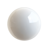 A smooth, glossy, white sphere with subtle reflections, perfect for design projects. png