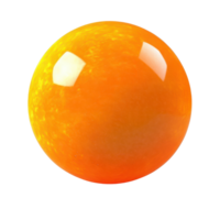 A shiny, reflective orange sphere, perfect for digital design and creative projects. png