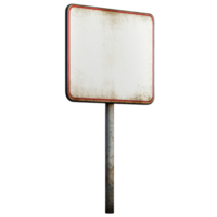 Blank, weathered signpost with a rusted edge, ideal for customization and signage use. png