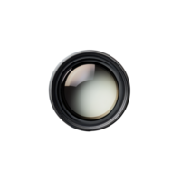Close-up view of a high-quality camera lens showcasing its glass and design. png