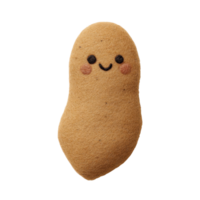 Cute and playful felt potato toy with a smiling face designed for kids. png