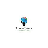 Modern Location Pin Logo Design for Travel and Navigation Services vector