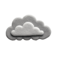Felt cloud design for creative projects or to symbolize weather concepts. png