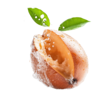 Fresh fruit splashing with water, showcasing a juicy and vibrant appearance. png