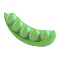 Fresh green peas in a pod, showcasing their vibrant color and freshness. png