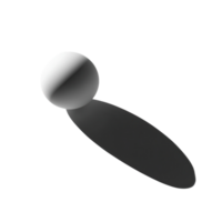 Stylish design element featuring a unique rounded shape with a dramatic shadow. png