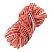 Twisted coral and white rope ideal for crafting and various DIY projects. png