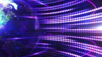 Planet Earth, enveloped in layers of modern technological environment video
