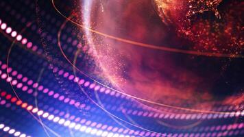Abstract image of the modern information environment of the planet video