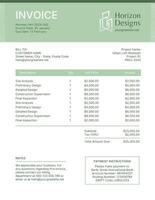 Architect Invoice Design template