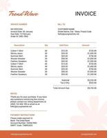 Fashion store invoice template
