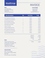 Construction Brand Invoice template