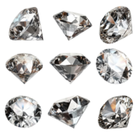 funkelnd Diamanten angezeigt von mehrere Winkel png