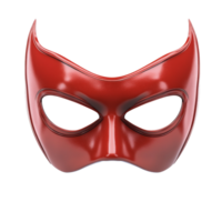 Red Glossy Mask With Pointed Ears Design png
