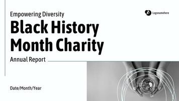 Charity For Black History Month Event Annual Report Template