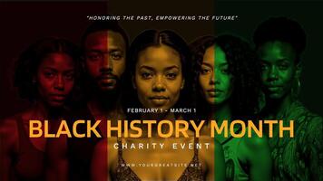 Black History Month Charity Event Presentation template