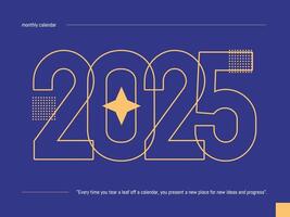 No Date 2025 Calendar Template