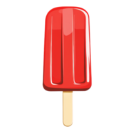 A single red popsicle on a stick png