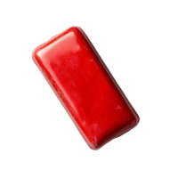 A single red rectangular bar of soap png