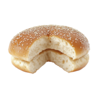 Sesame Seed Bun Cut Open Showing Soft Inside png