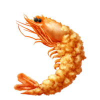 A Single Breaded Shrimp Appetisingly Displayed png