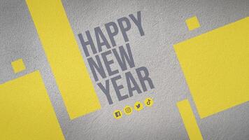 Influencer Creative New Year Theme Cover template