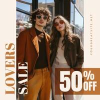 Lovers Sale Instagram Post template
