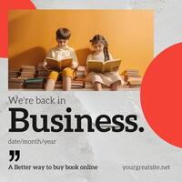 Book Online Store Business Reopen template