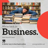 Book Online Store Business Reopen template
