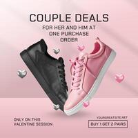 Shoes Couple Deals Sale Instragram Post Template