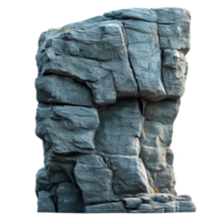Unique rock formation stands prominently against clear background in natural landscape isolated on transparent background png
