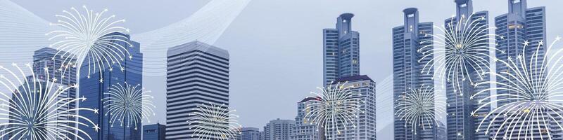 Simple Minimalist New Year Linkedin Banner for Company template