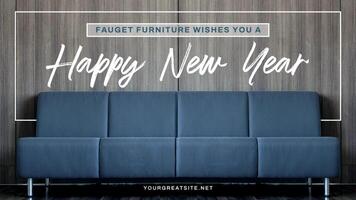 Minimalist Furniture New Year Mobile Facebook Cover template