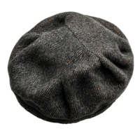 Stylish tweed cap with a textured design suitable for autumn and winter wear isolated on transparent background png