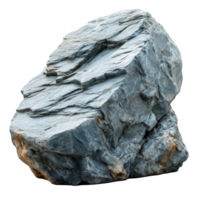 Large, irregular rock with textured surface and varied hues found in natural setting isolated on transparent background png