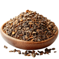 Spices from a local market display arranged in a wooden bowl ready for culinary use isolated on transparent background png